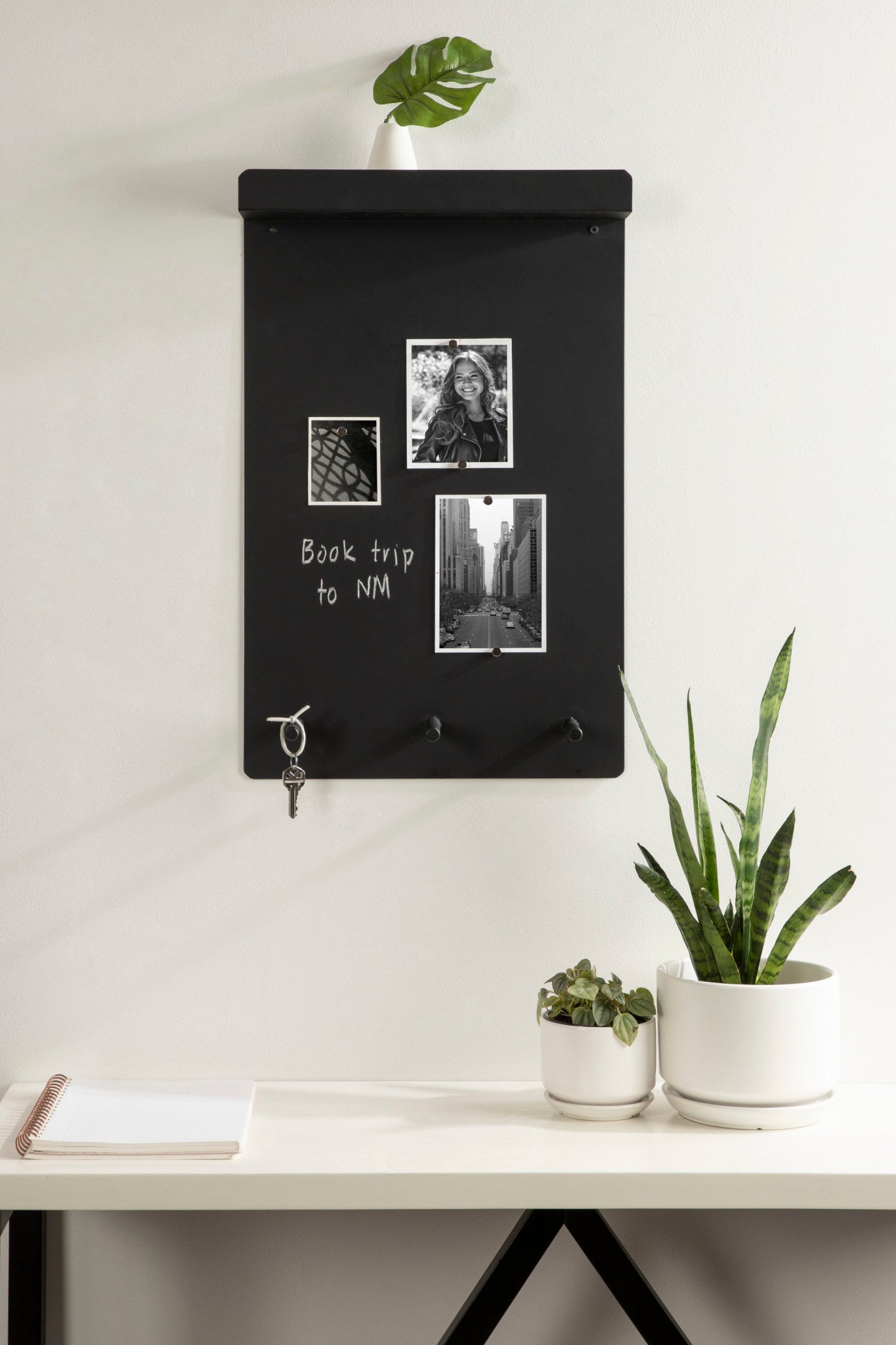 Mezzo Magnetic Wall Organizer with Hooks