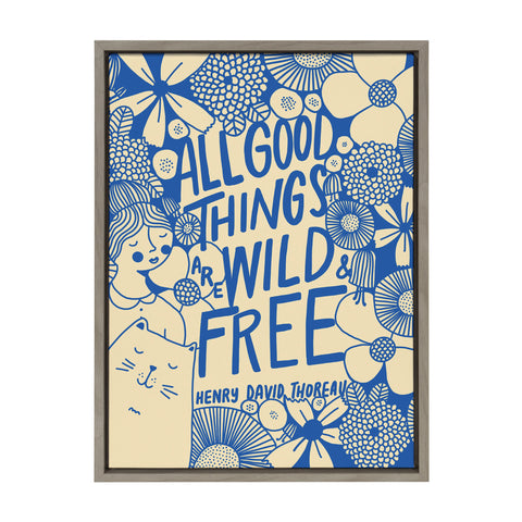 Sylvie Wild and Free Framed Canvas by Keely Reyes