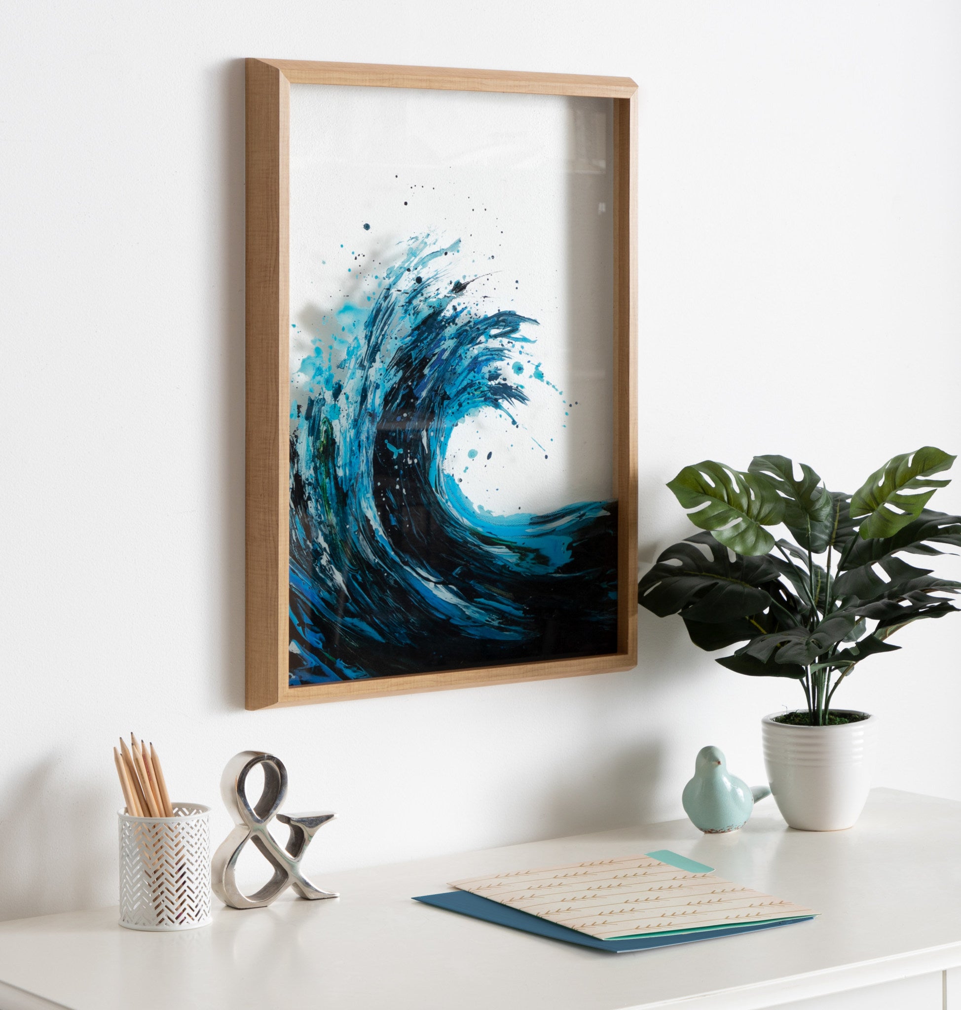 Blake Waves Framed Printed Art