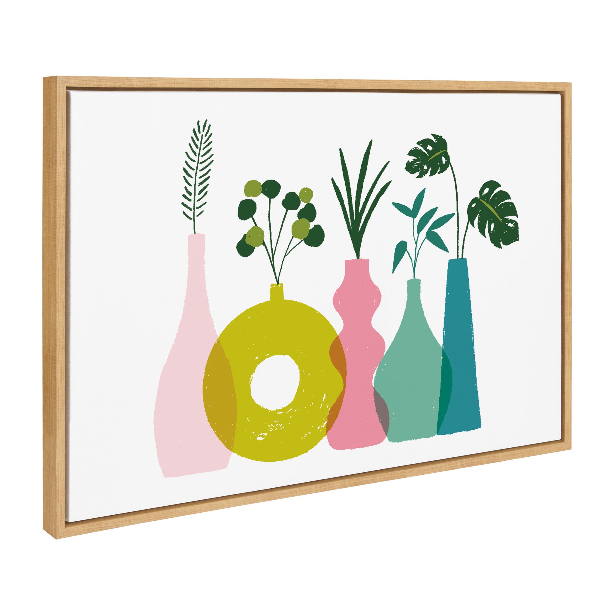 Sylvie Plant Play Framed Canvas by Duchess Plum