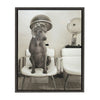 Sylvie Dog Salon Framed Canvas by Robin A. Bell