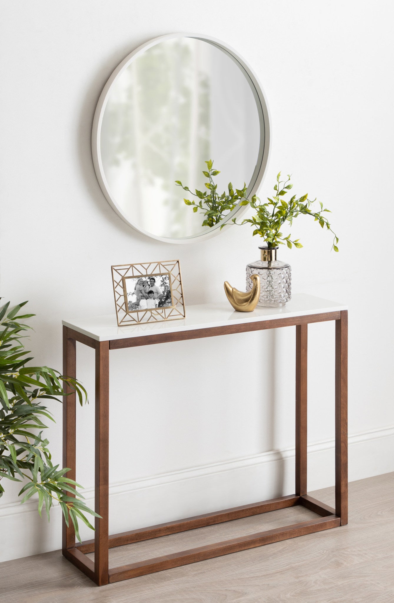 Carmela Cultured Marble Top Console Table