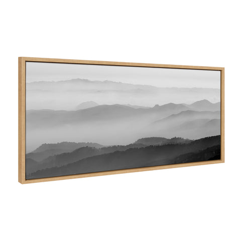 Sylvie Misty Mountains BW Framed Canvas by Crystal Lynn Collins