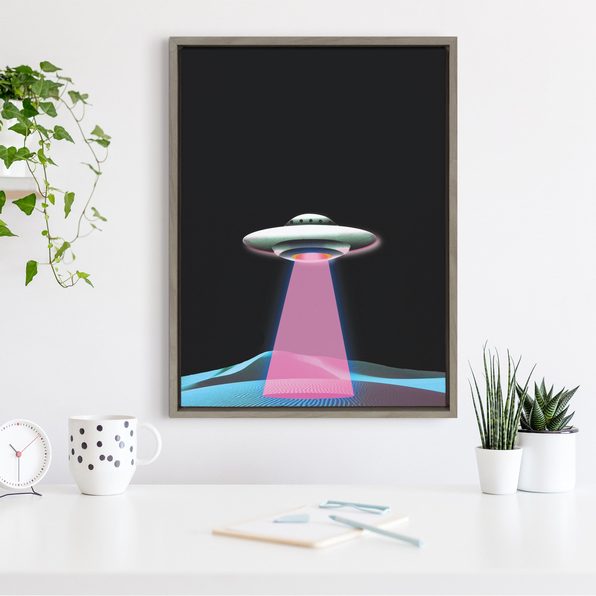 Sylvie Out of this World Framed Canvas by The Creative Bunch Studio