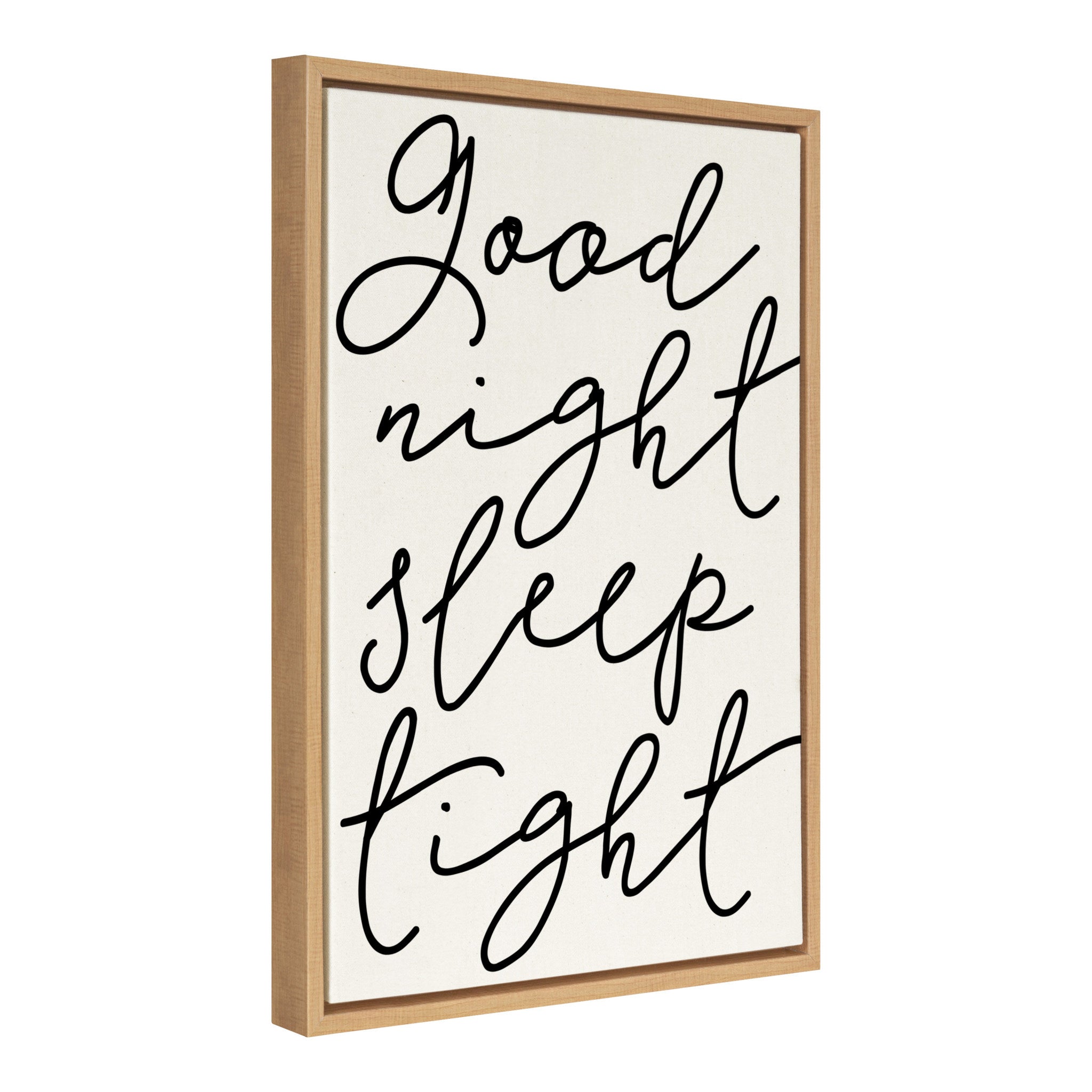 Sylvie Good Night Sleep Tight Framed Canvas by Maggie Price