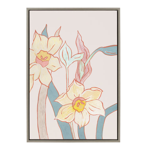 Sylvie Pine Ridge Daffodils Framed Canvas by Kate Aurelia Holloway