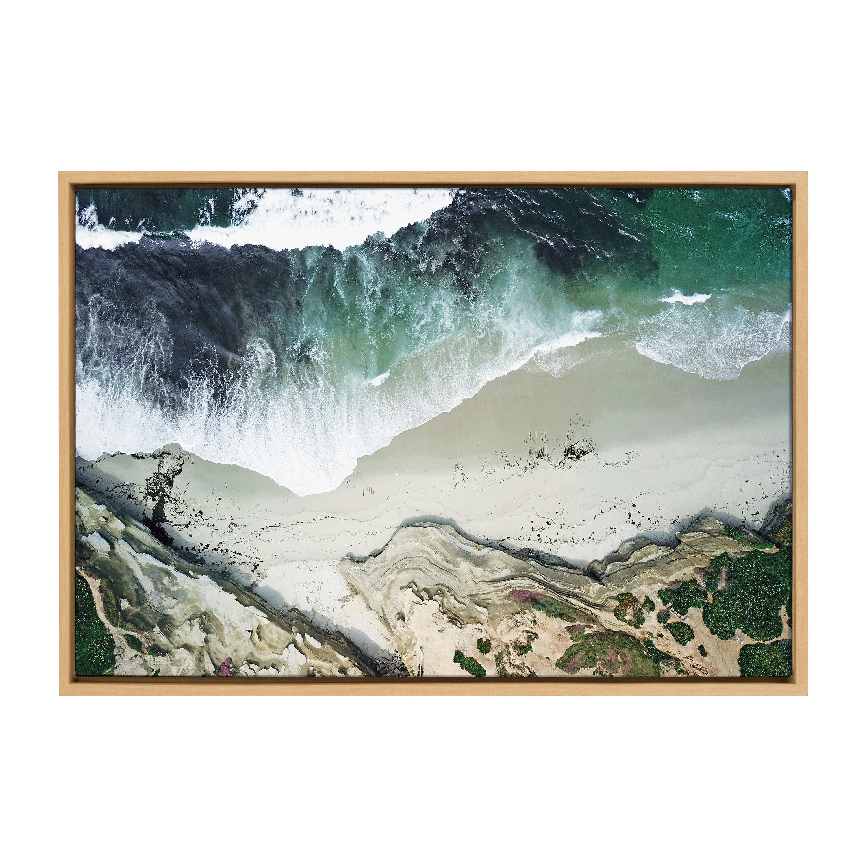 Sylvie La Jolla Curves Framed Canvas by Rachel Bolgov