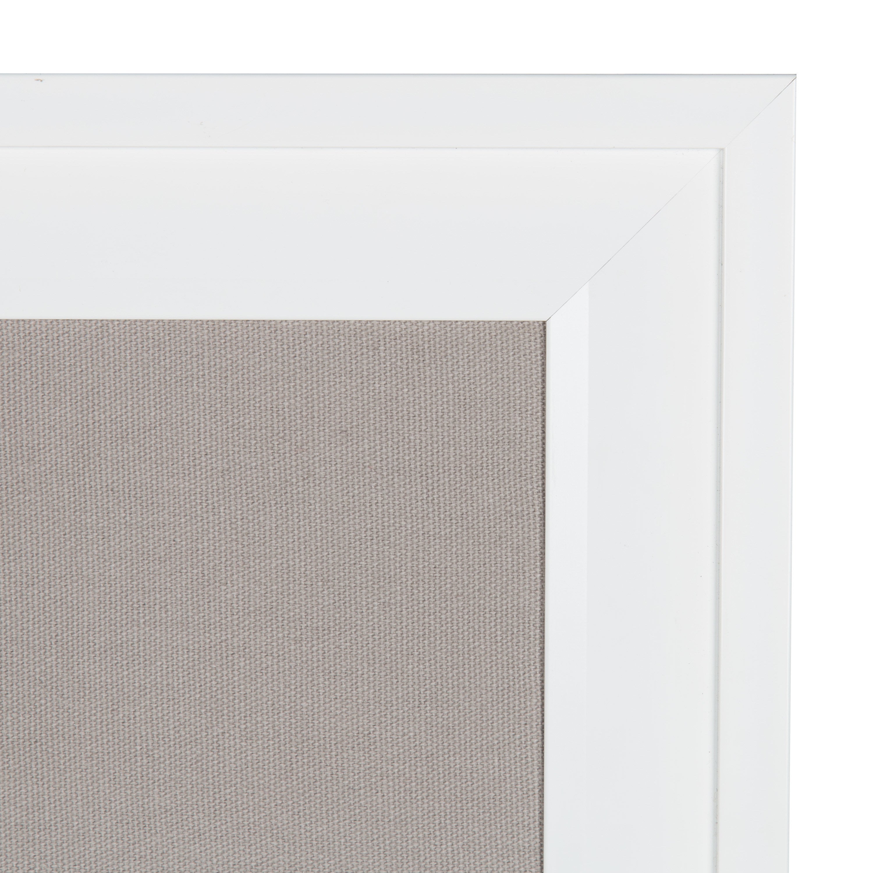 Bosc Framed Gray Linen Fabric Pinboard