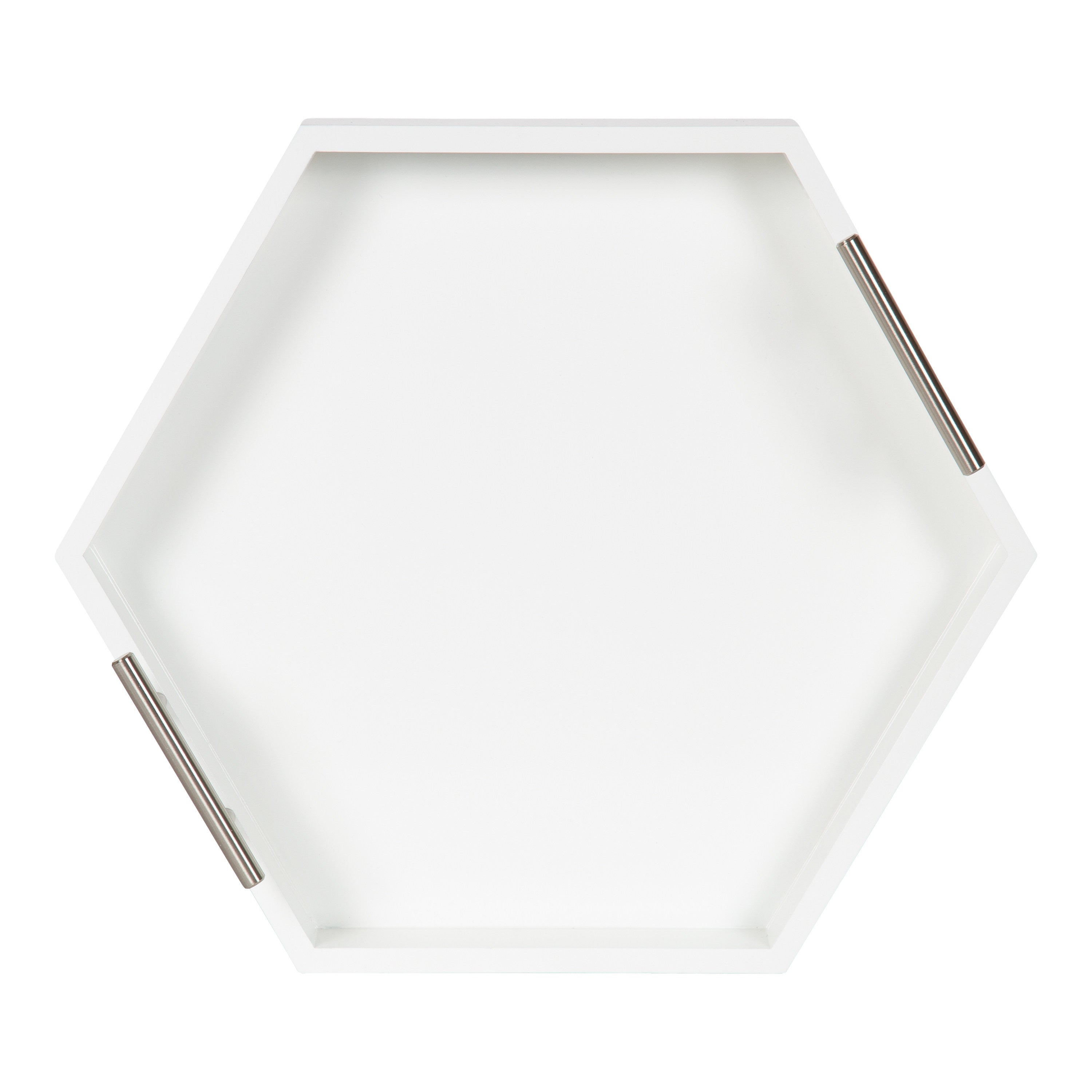Lipton Hexagon Decorative Tray with Metal Handles