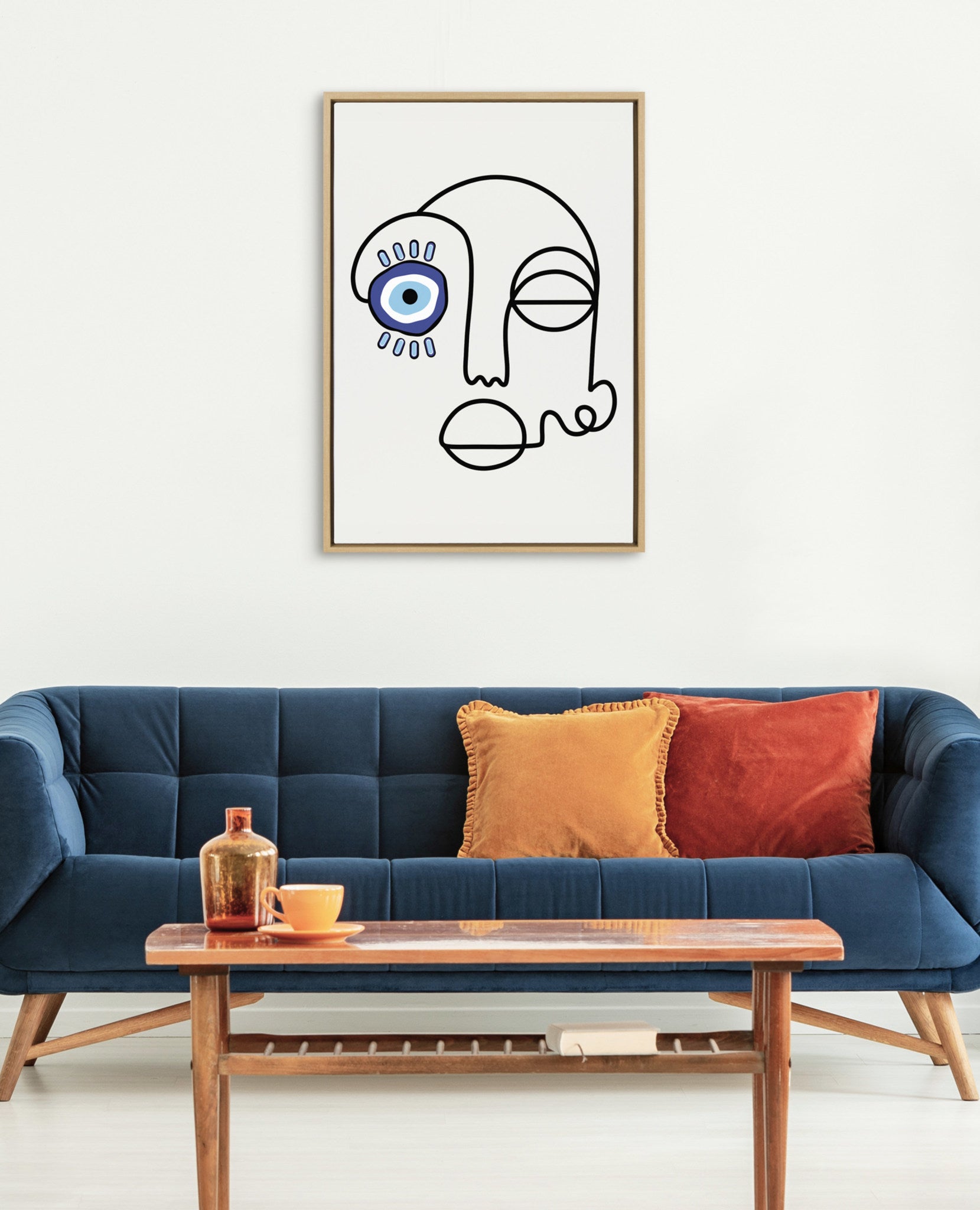 Sylvie No Evil Allowed Framed Canvas by Shatha Al Dafai