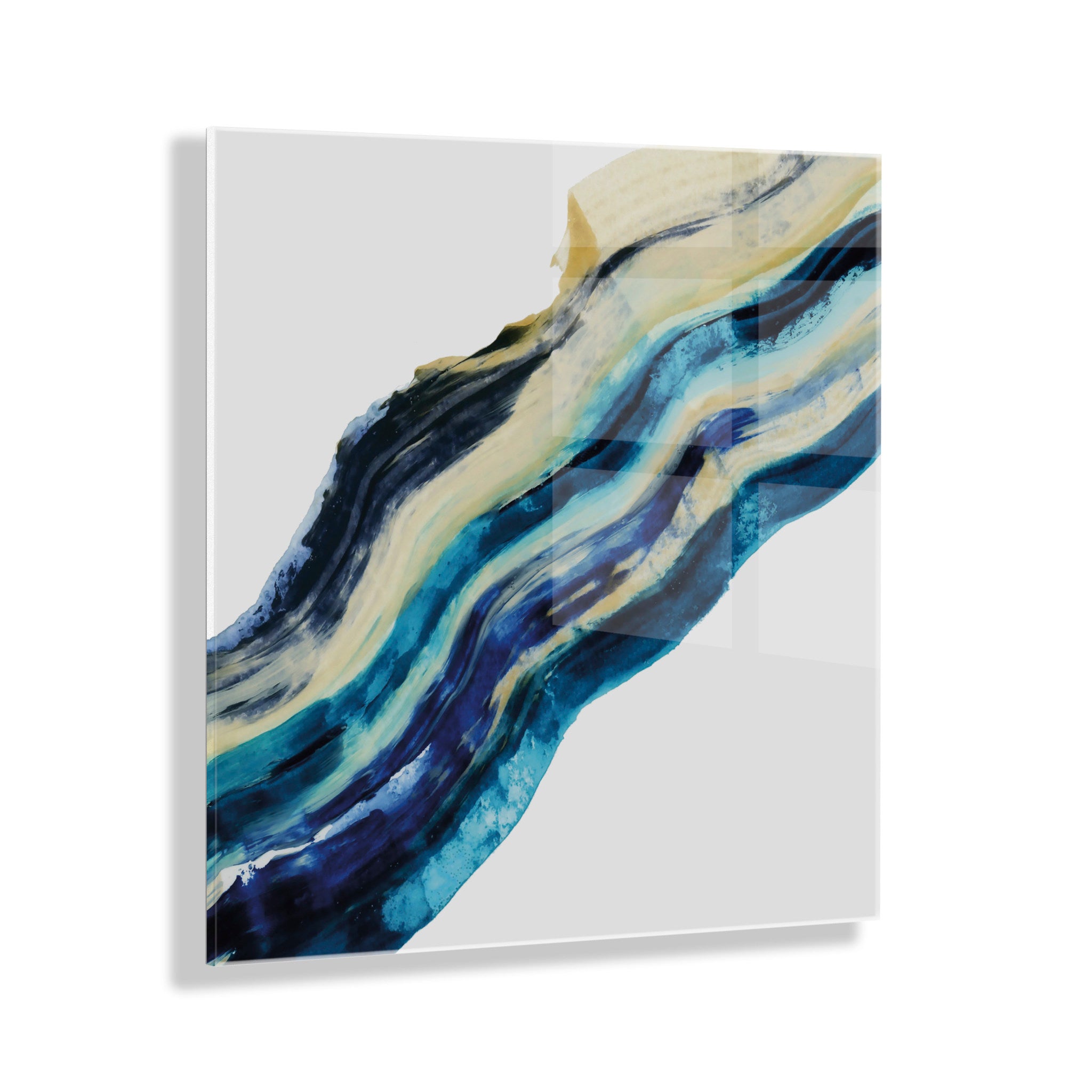 Wavy Lines Floating Acrylic Art by Amy Lighthall