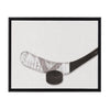 Sylvie Horizontal Hockey Stick And Puck Portrait Framed Canvas, Black 18x24