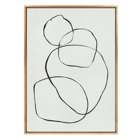 Sylvie 869 Going in Circles Framed Canvas by Teju Reval of SnazzyHues