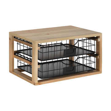 Tanner Wood and Metal Desktop Drawers