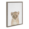 Sylvie Baby Lion Color Framed Canvas by Simon Te of Tai Prints