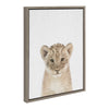 Sylvie Baby Lion Color Framed Canvas by Simon Te of Tai Prints