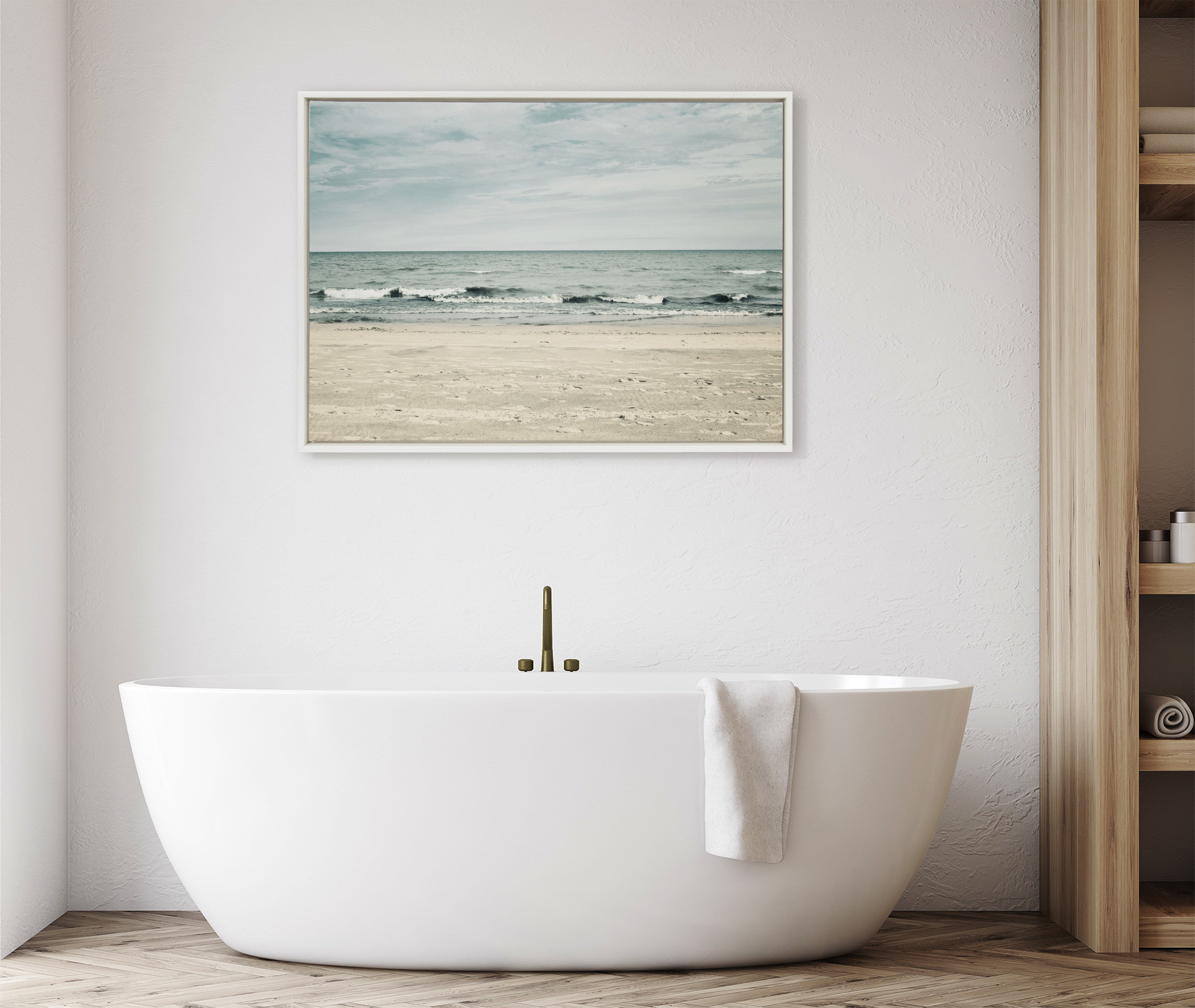 Sylvie Beach 2 Framed Canvas by Emiko and Mark Franzen of F2Images