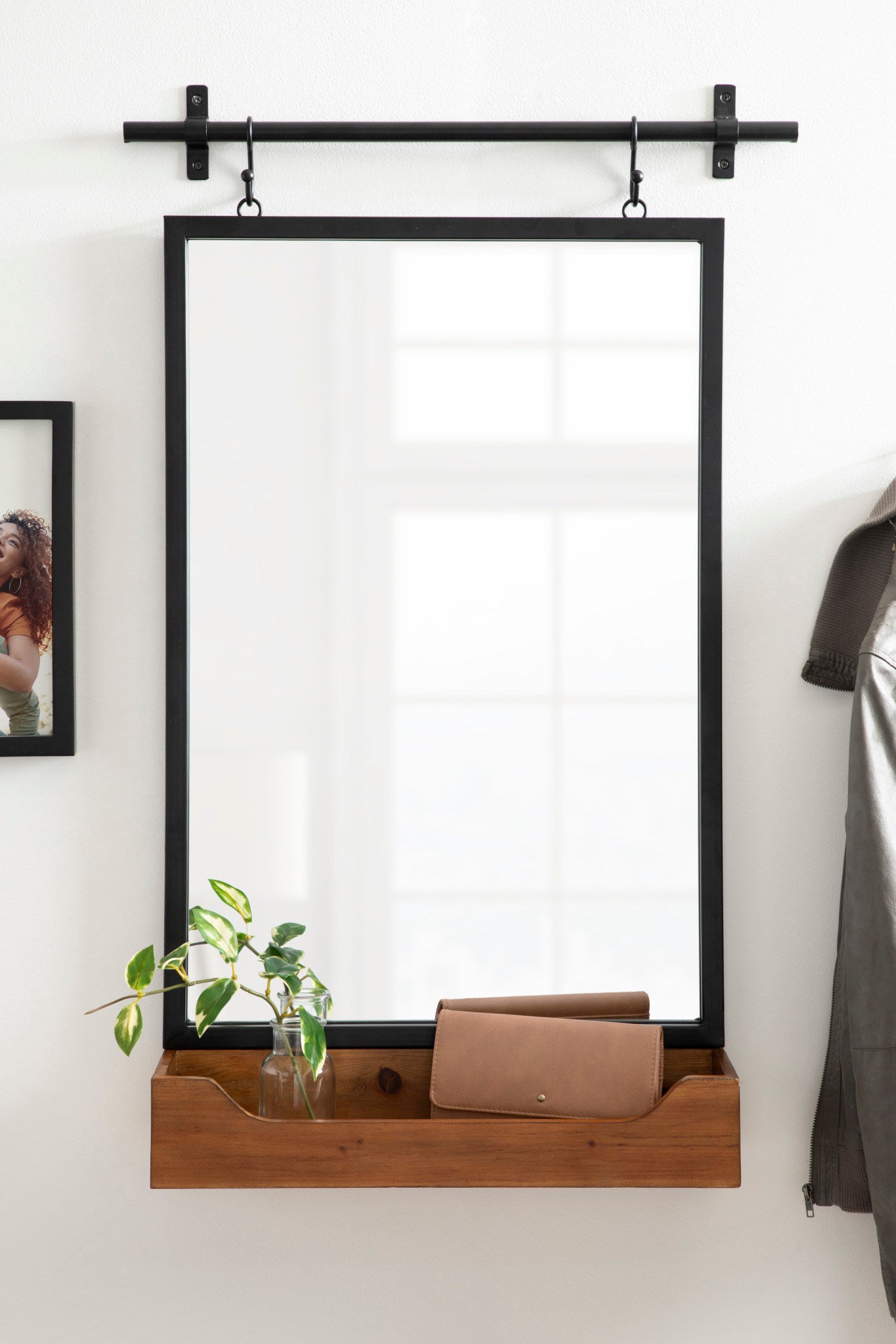 Gammons Wall Mirror with Shelf