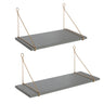 Vista Wood and Metal Wall Shelves