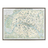 Sylvie Nouveau Plan De Paris Monumental Map Framed Canvas by Corinna Buchholz of Piddix