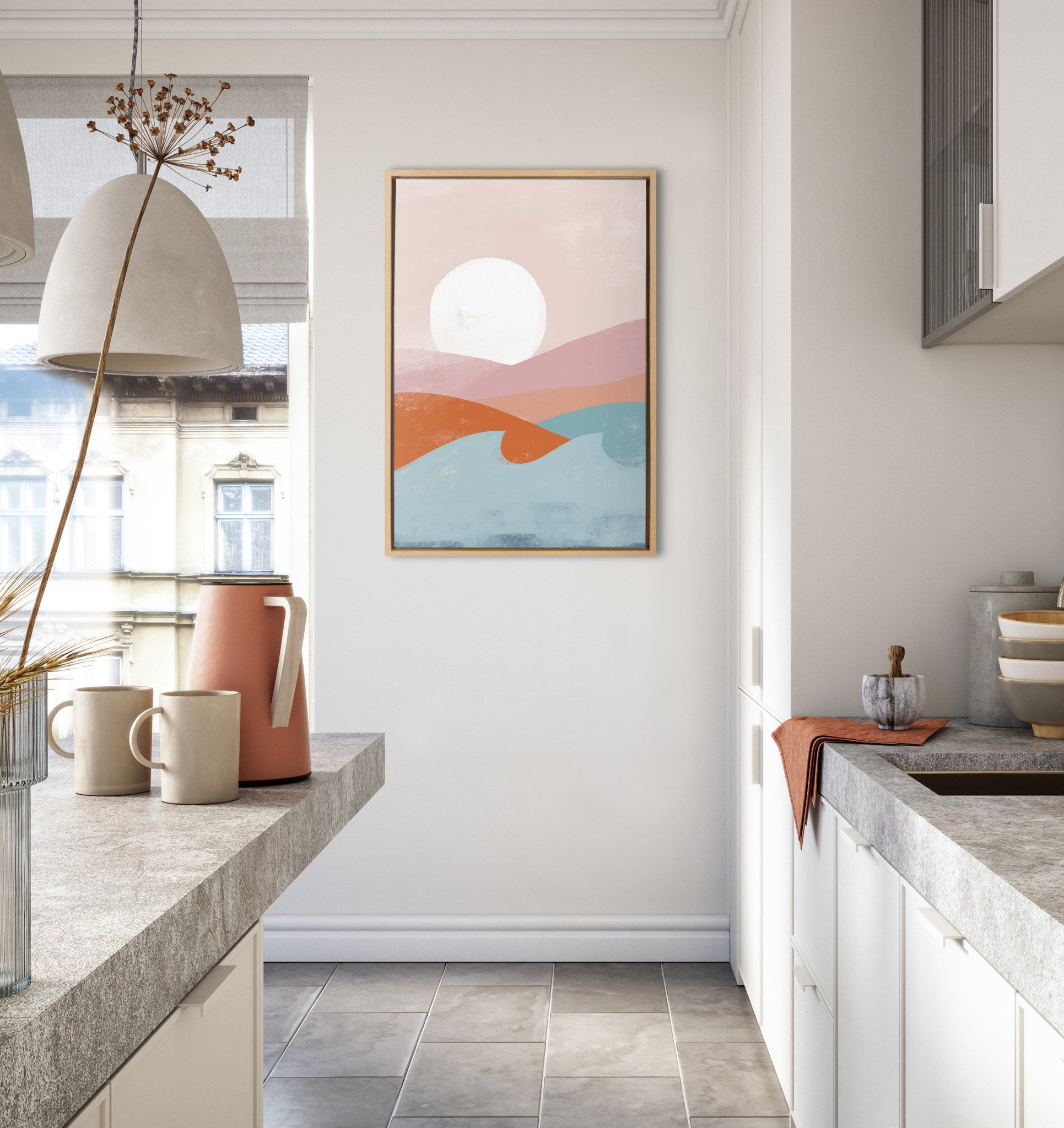 Sylvie Endless Summer Vertical Framed Canvas by Kate Aurelia Holloway