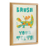 Blake Splish Splash Zoo Gator Framed Printed Glass by Heather Rosas