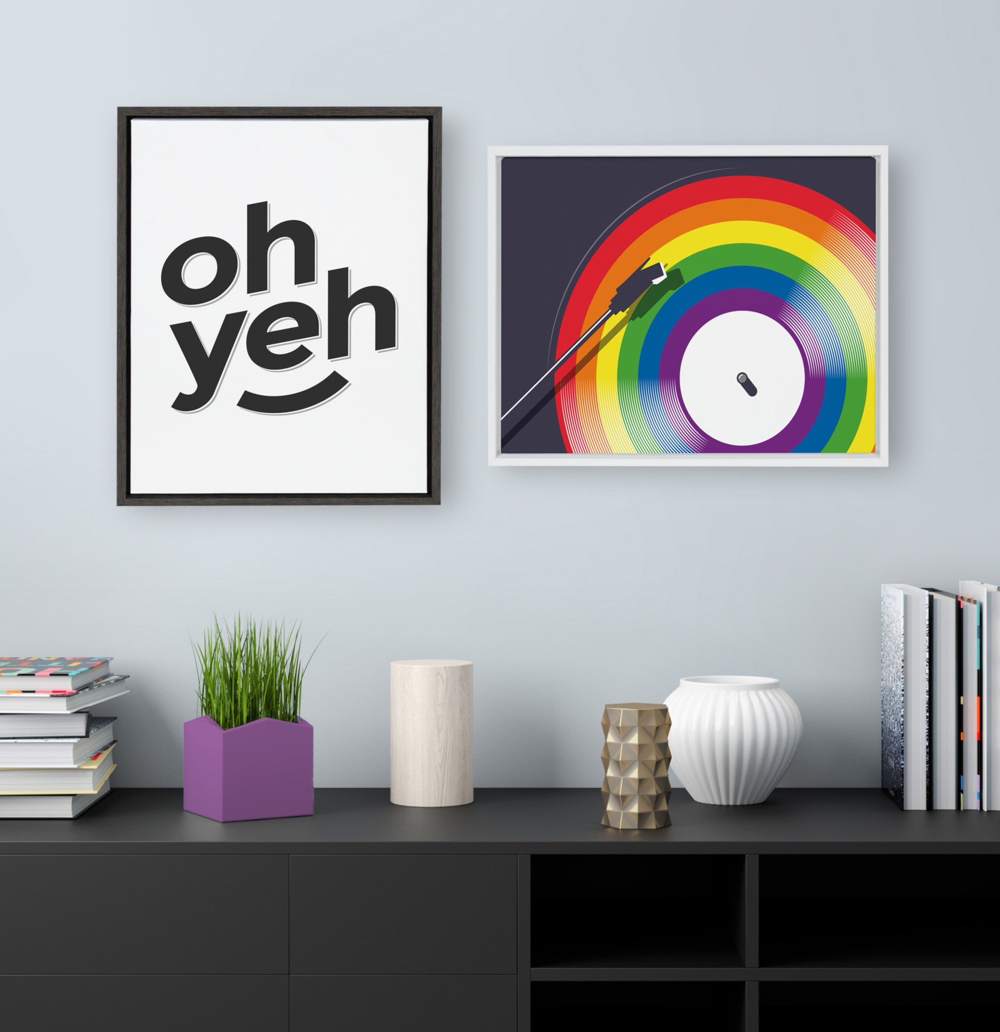 Sylvie Oh Yeh Framed Canvas By Rocket Jack