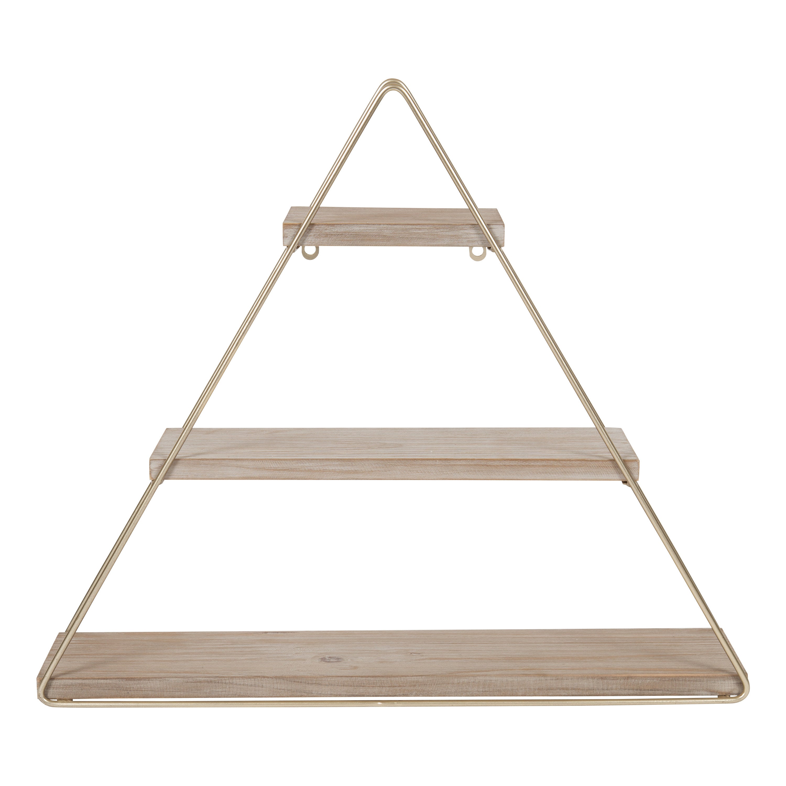 Kate and Laurel Tilde Small Three Tiered Triangle Floating Metal Wall ...