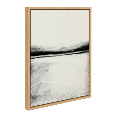 Sylvie 646 Charcoal Landscape Framed Canvas by Teju Reval of SnazzyHues