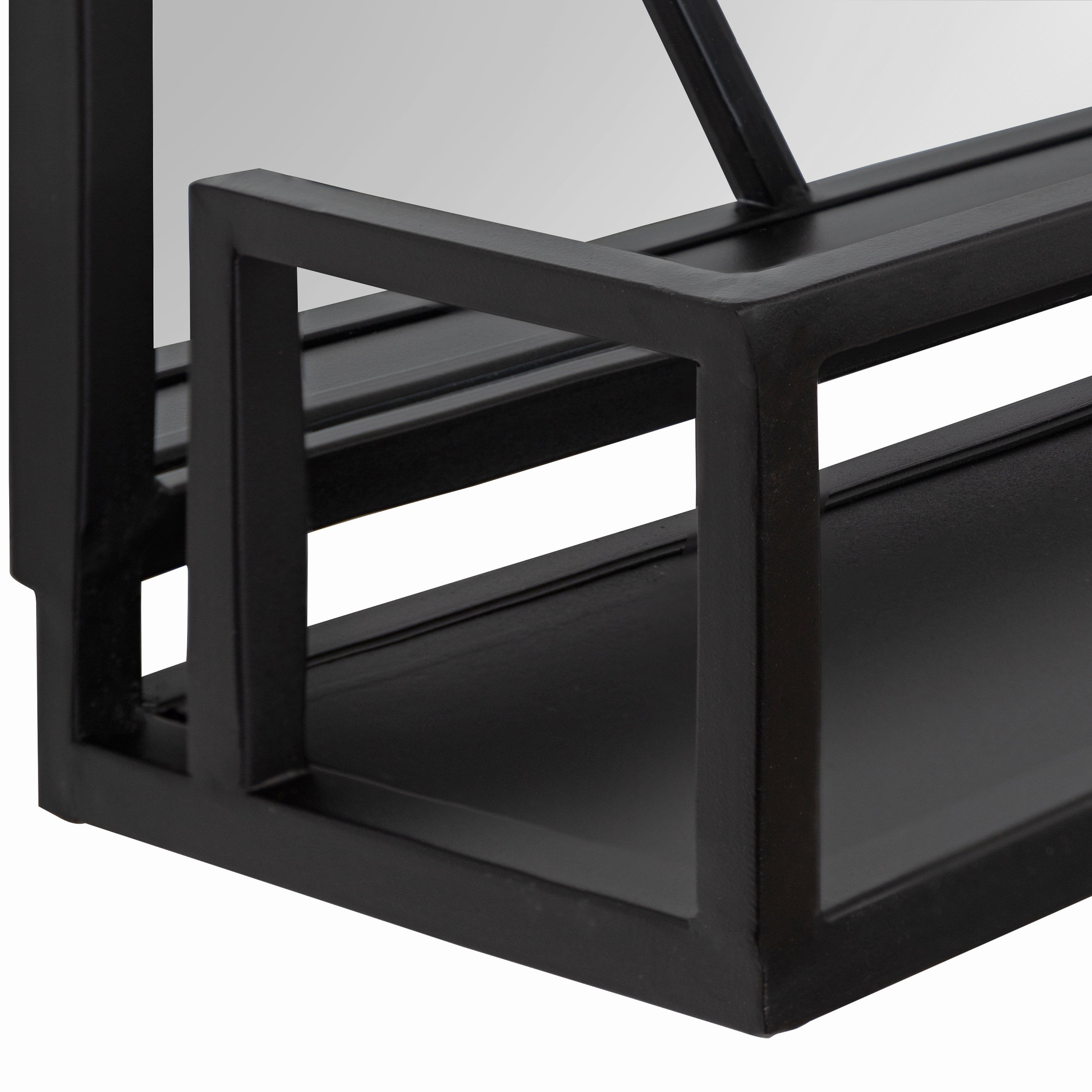 Jackson Metal Framed Mirror with Shelf