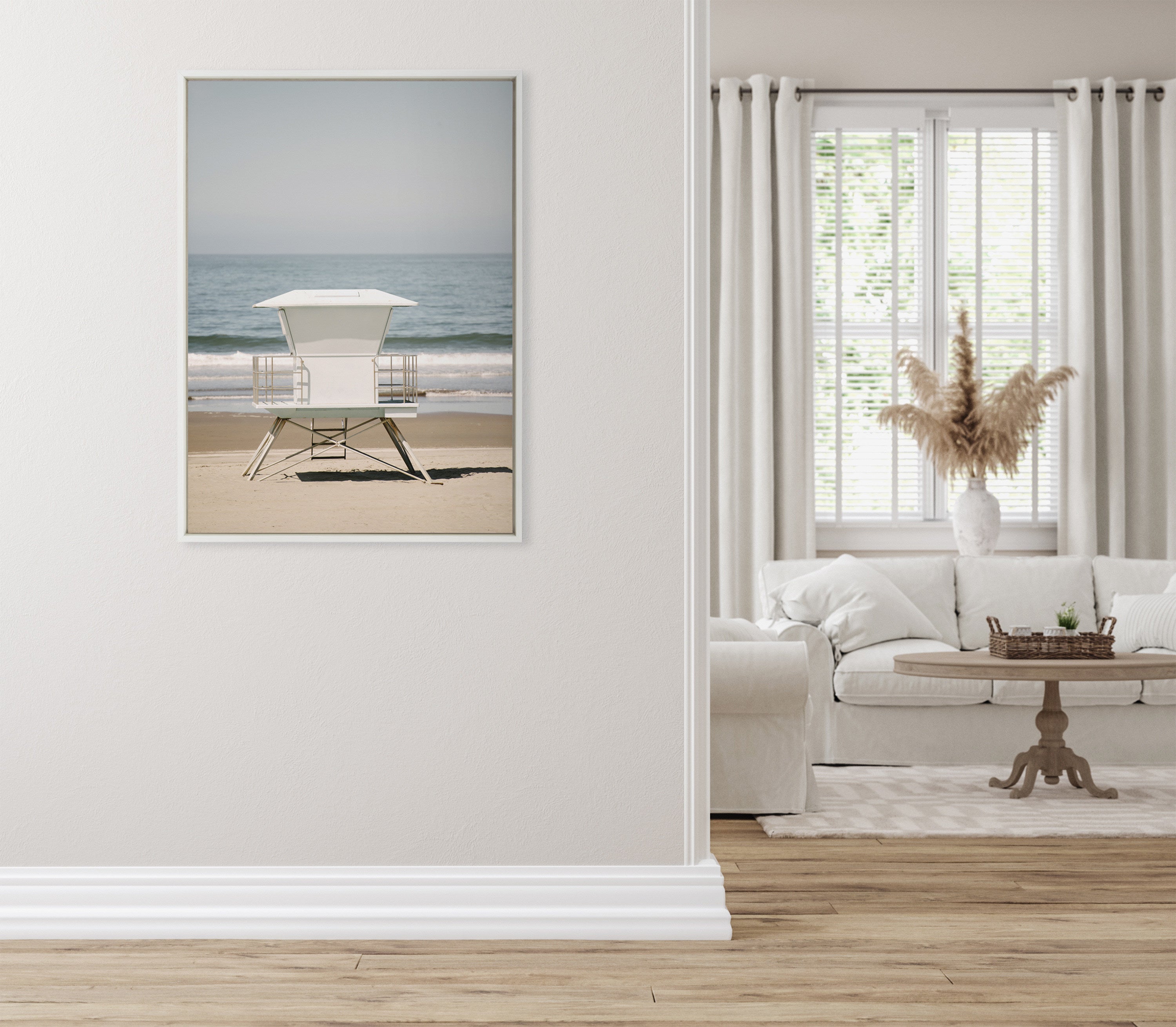 Sylvie Surf Shack Framed Canvas by Crystal Lynn Collins