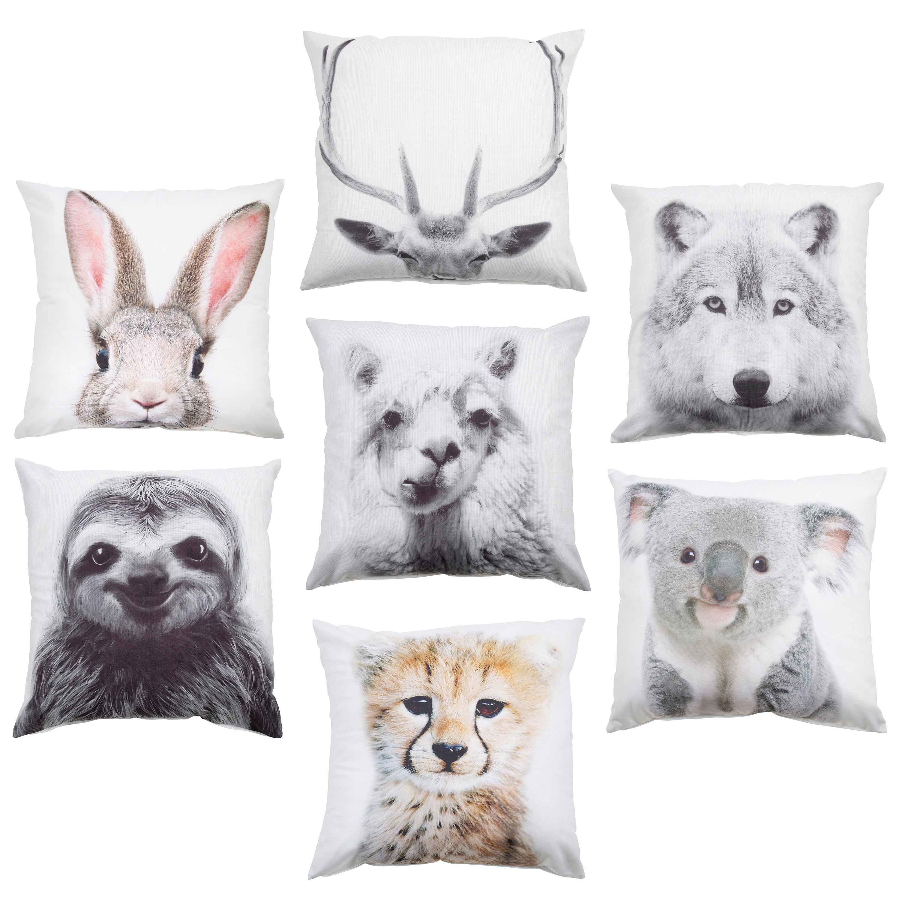 Como Alpaca Print Throw Pillow Cover