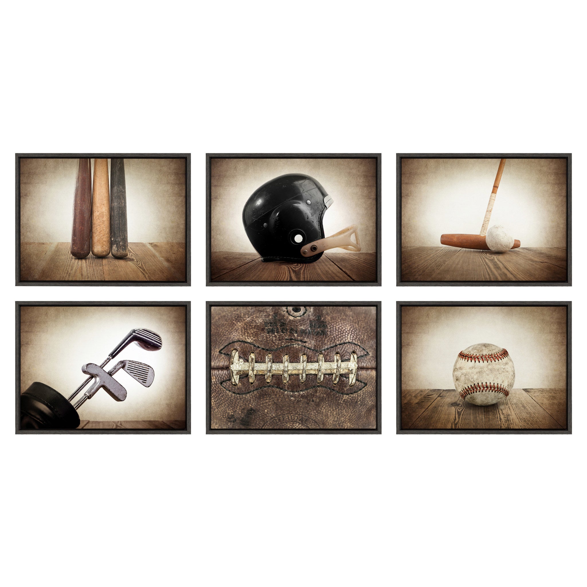 Sylvie Golf Clubs Framed Canvas by Shawn St. Peter