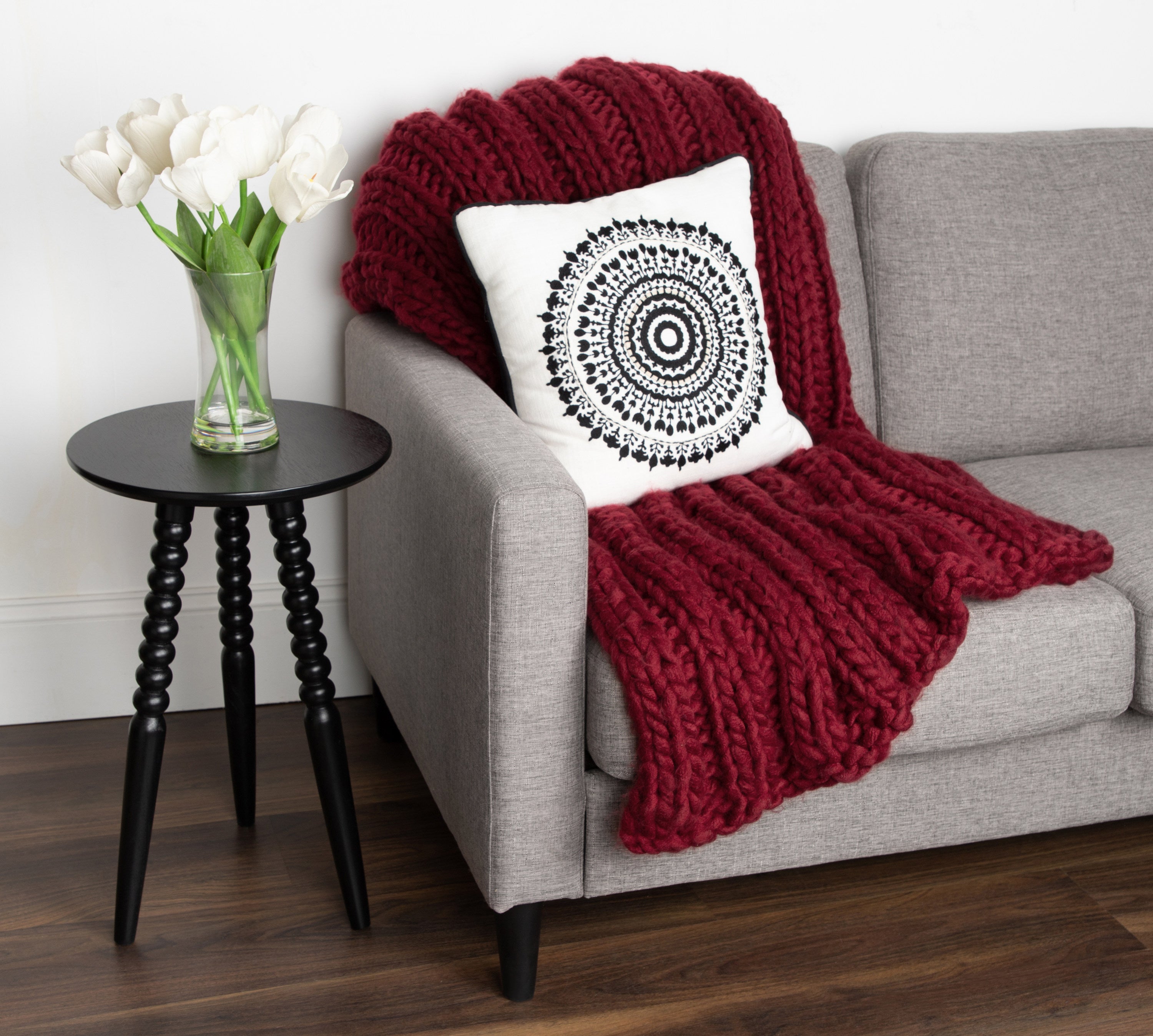 Chunky Knit Throw Blanket