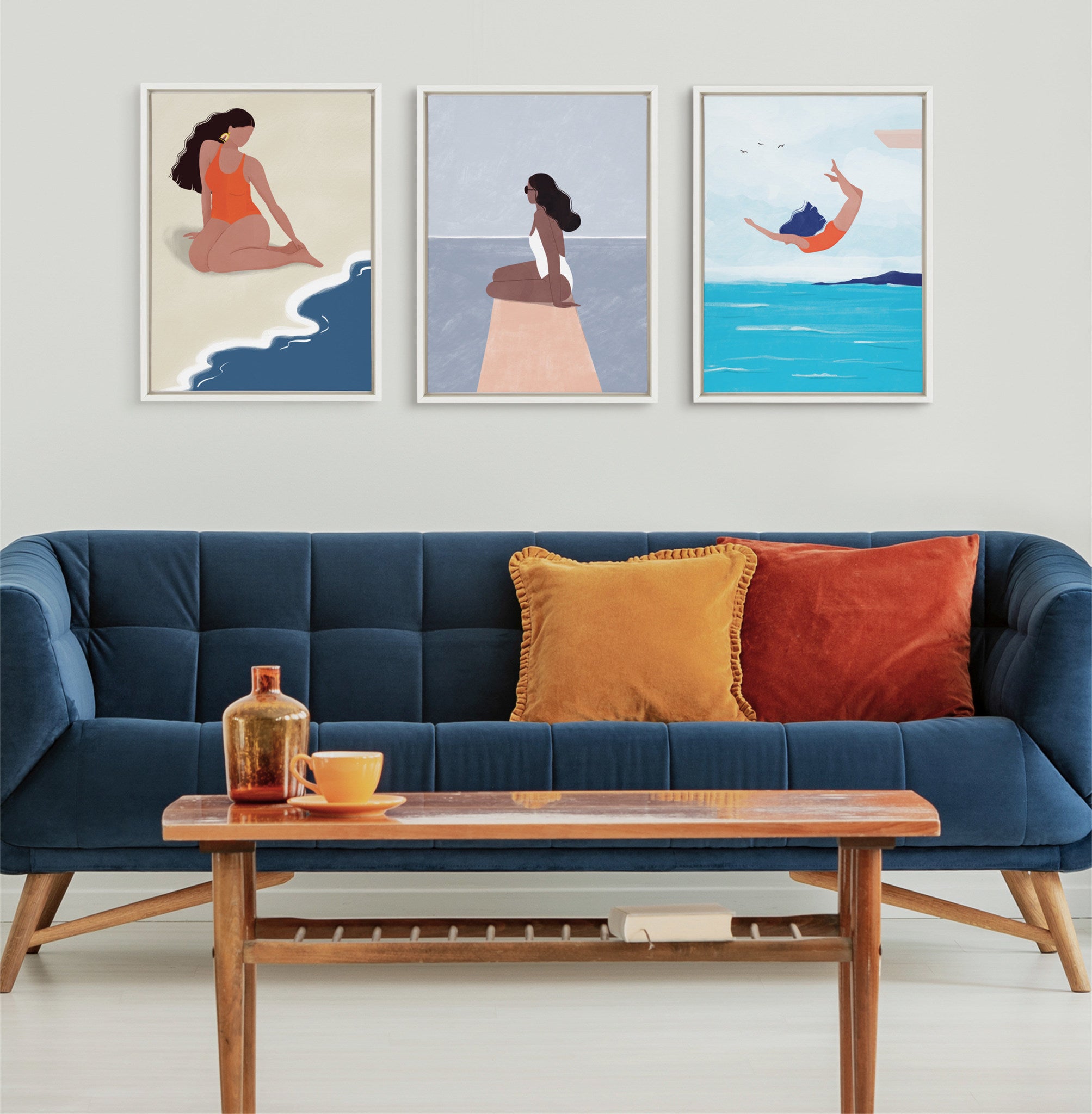 Sylvie Solitude Framed Canvas by Maja Tomljanovic