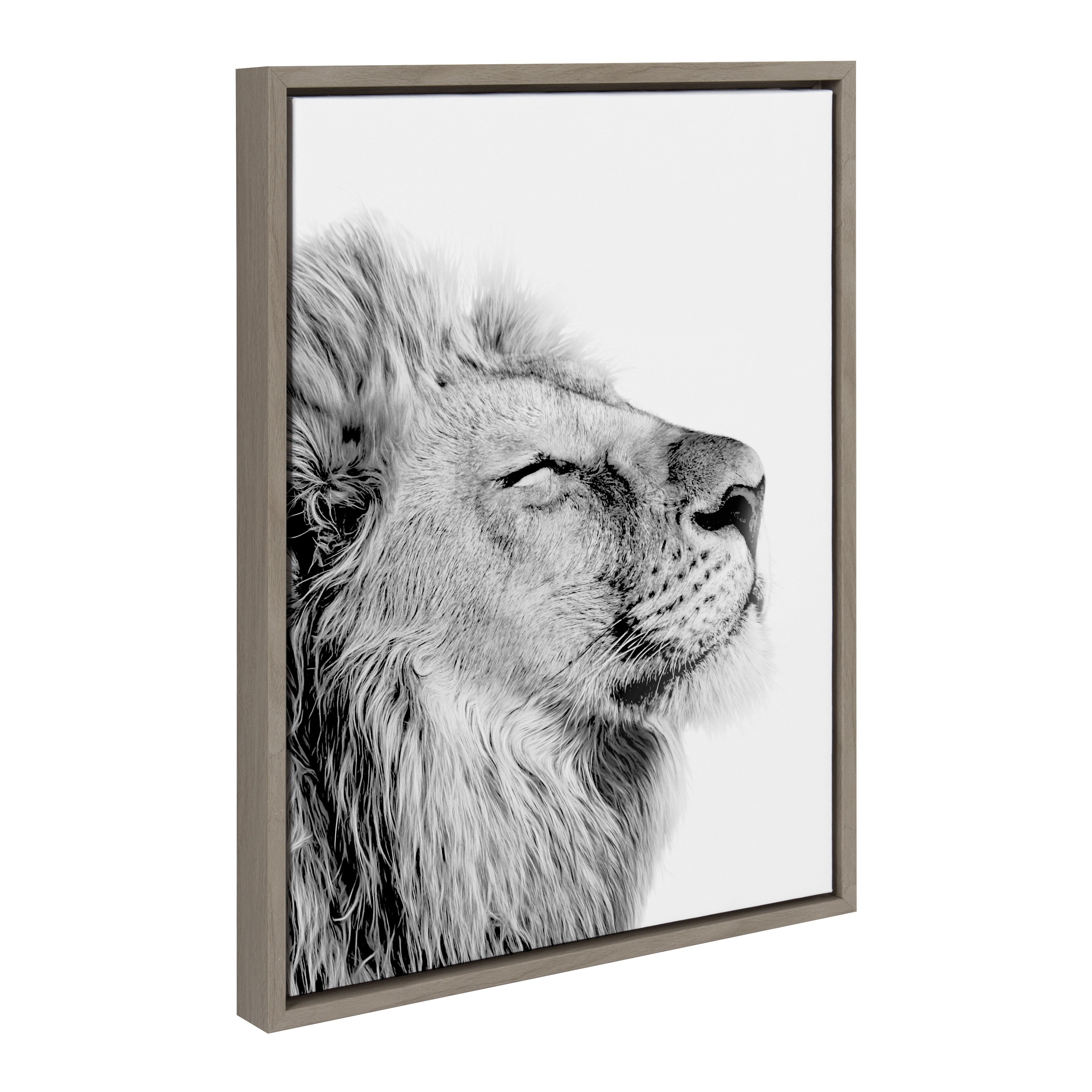 Sylvie Lion Self Actualizing Framed Canvas by Amy Peterson Art Studio