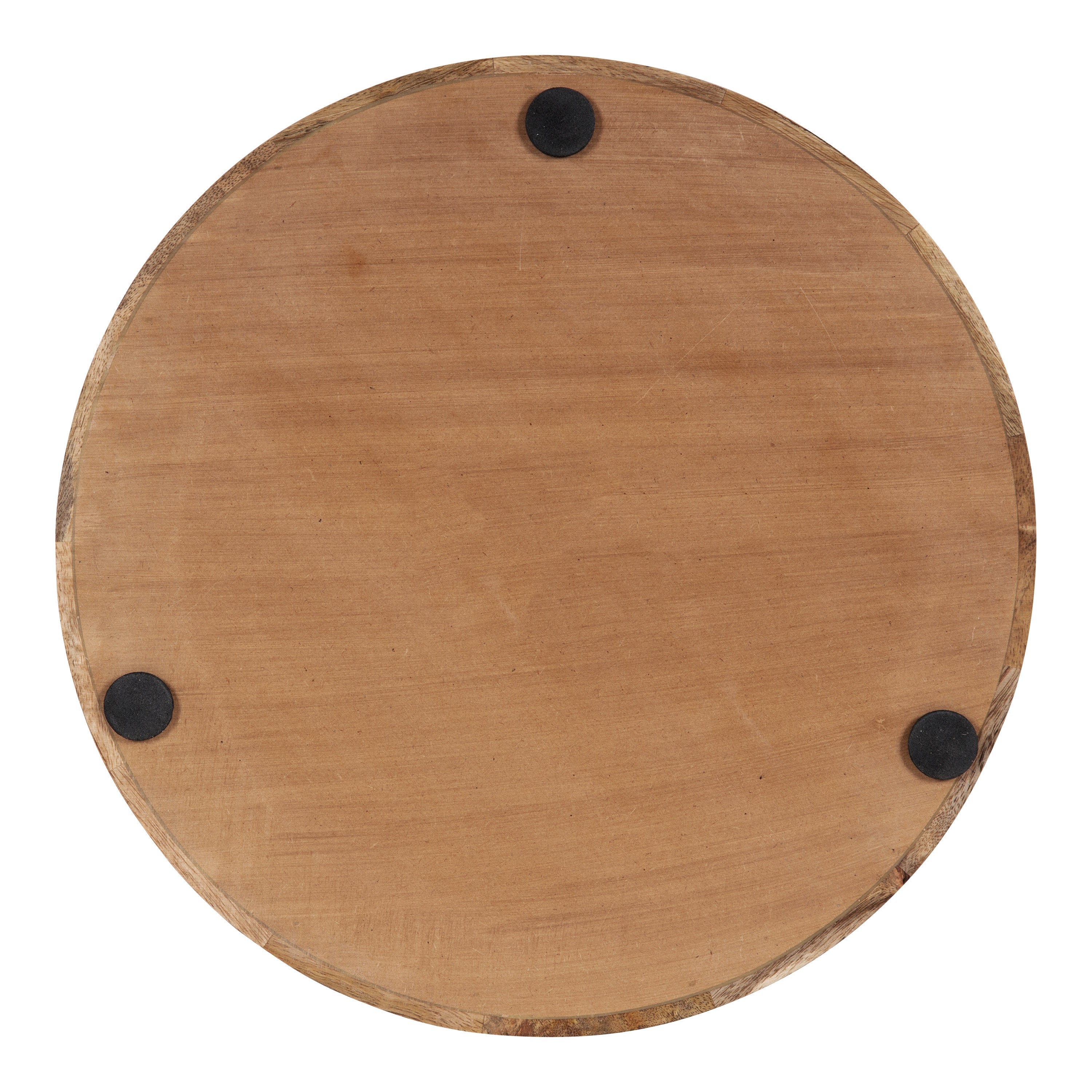 Ehrens Round Decorative Wood Tray