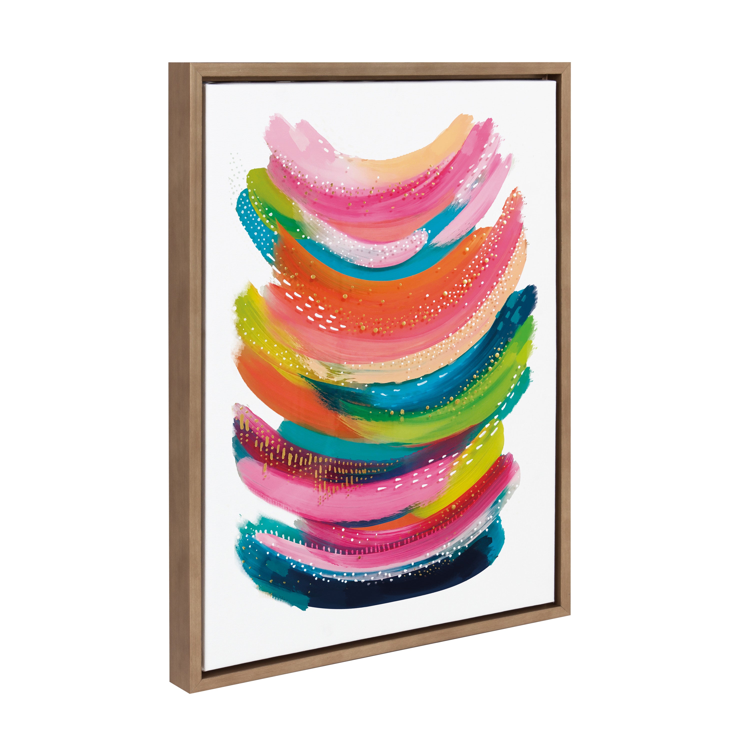 Sylvie Bright Abstract Framed Canvas by Jessi Raulet of Ettavee