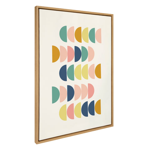 Sylvie Simple Shapes in Soft Colors Framed Canvas by Apricot and Birch