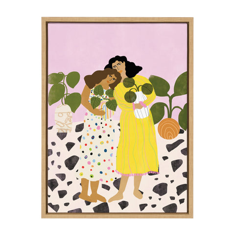 Sylvie No Thanks We Have Plants Framed Canvas by Alja Horvat