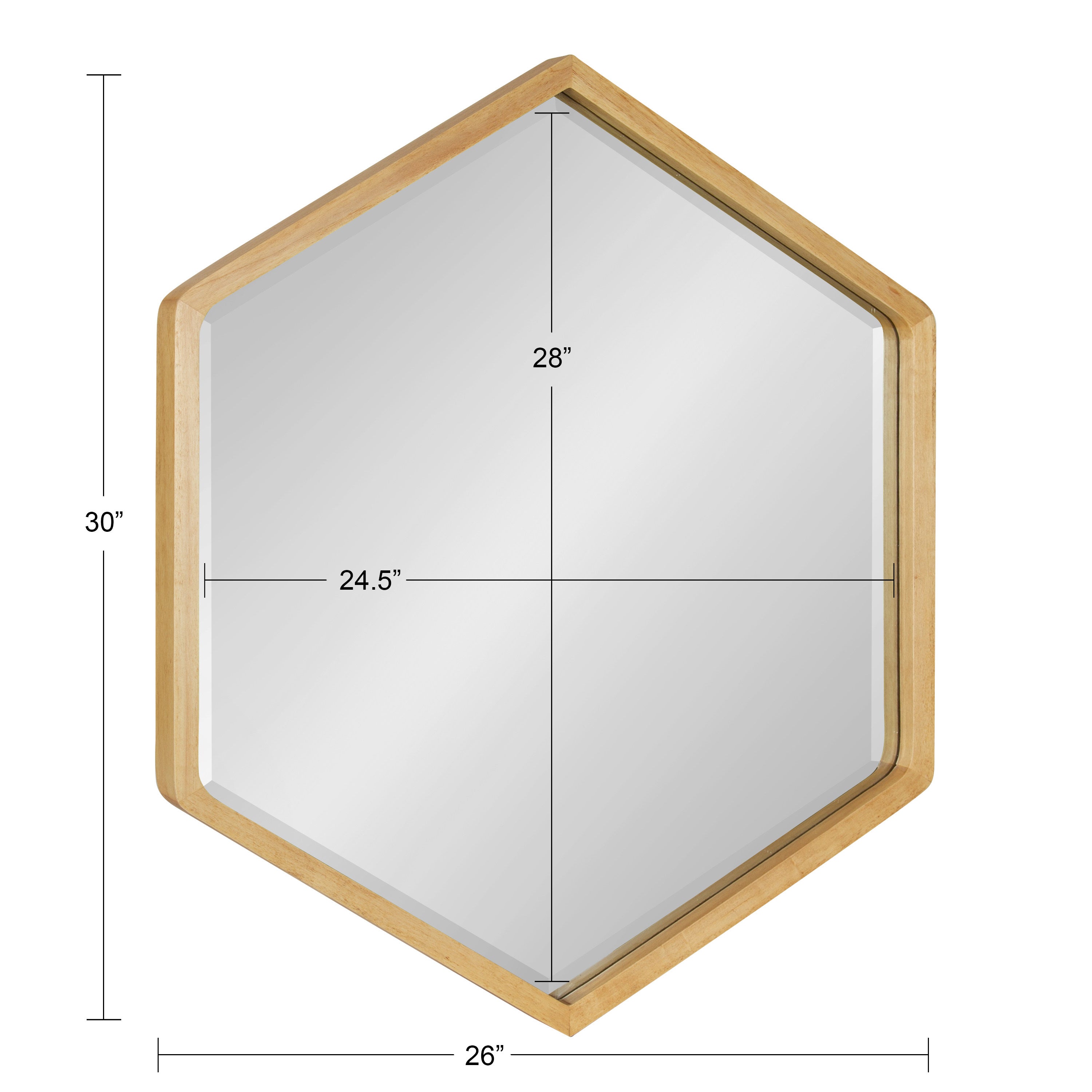 McLean Hexagon Wood Framed Wall Mirror