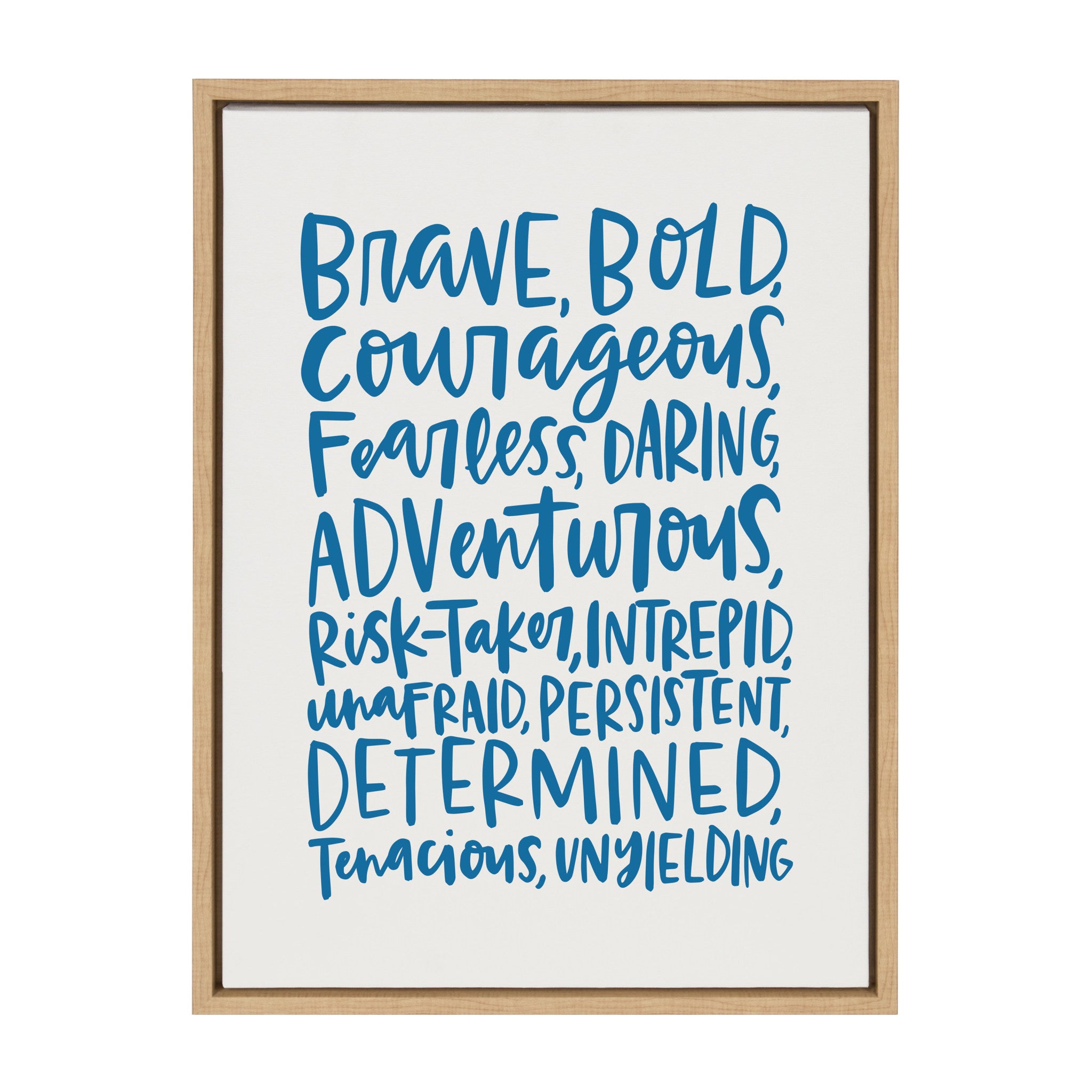 Sylvie Brave Bold Framed Canvas by Alicia Schultz