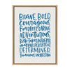 Sylvie Brave Bold Framed Canvas by Alicia Schultz