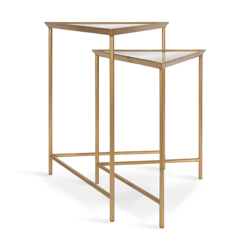 Trena Metal Triangle Nesting End Tables