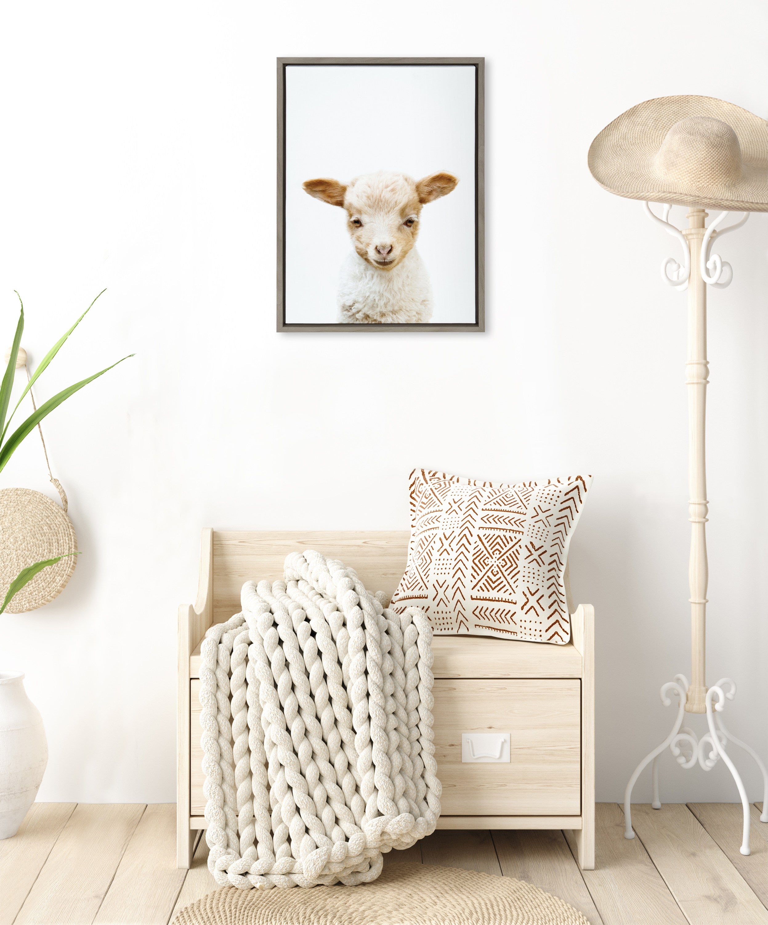 Sylvie Animal Studio Lamb Framed Canvas by Amy Peterson Art Studio