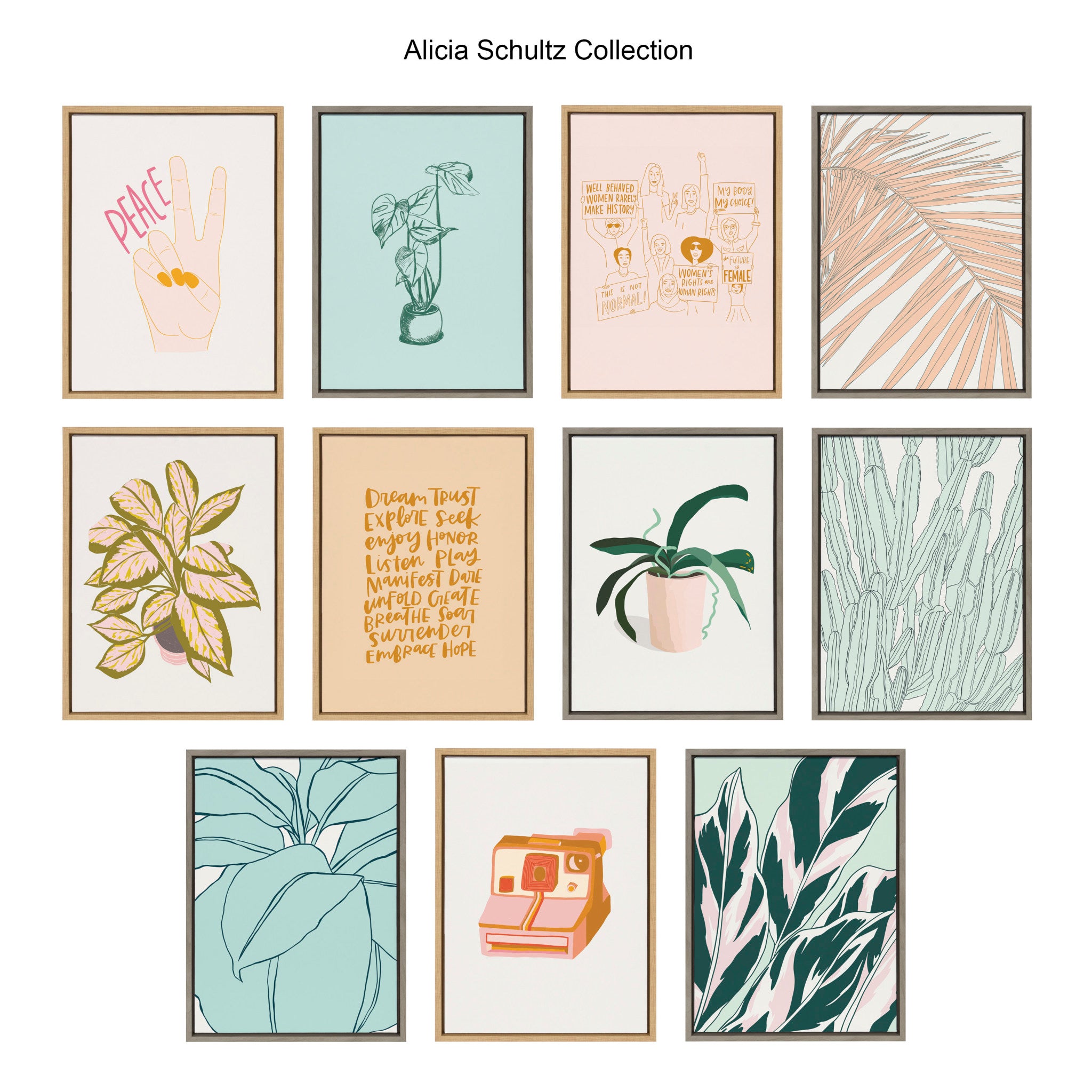 Sylvie Dream Framed Canvas by Alicia Schultz