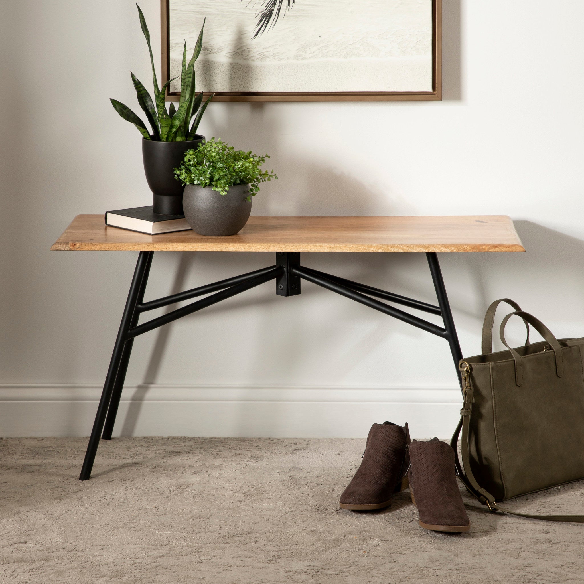 Pallson Wood and Metal Bench