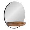 Traymont Mirror with Wood Shelf