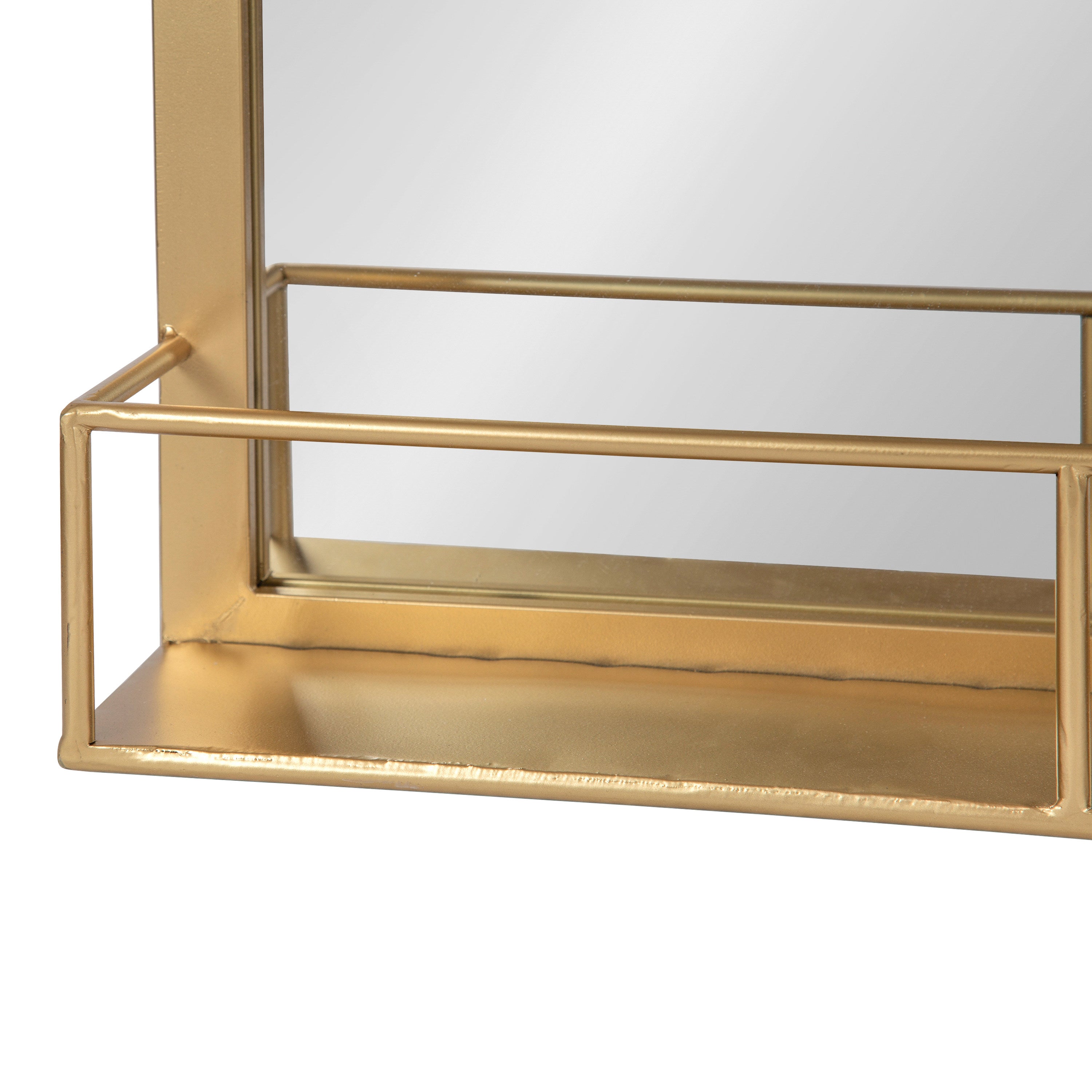 Jackson Metal Frame Mirror with Shelf