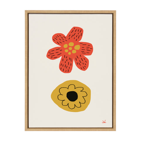 Sylvie Plant Party No 15 Framed Canvas by Kelly Knaga